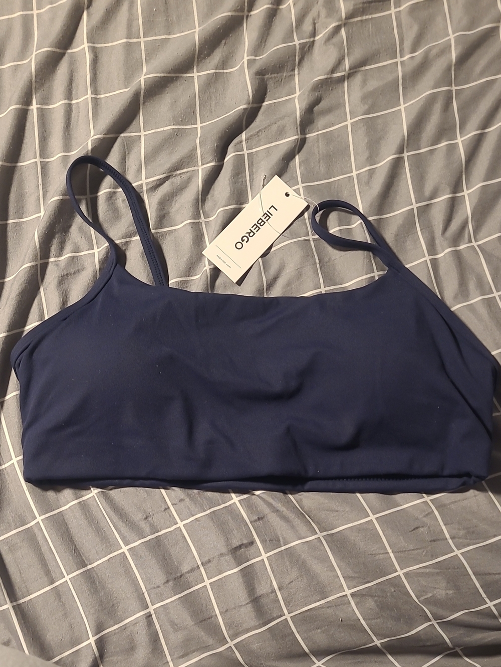 L*Space Navy Bralette Top with Slim Straps